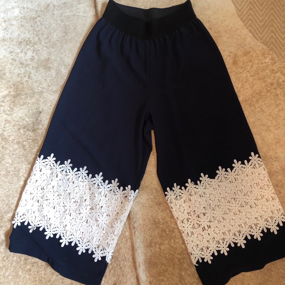 Hotel Particulier Navy Cropped Pants Sz S. Euro 34